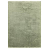 Como Plush Plain Super-Soft Silky Shimmer Ultra High-Density Mid-Height Polyester Shaggy Sage Rug