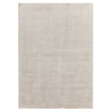 Como Plush Plain Super-Soft Silky Shimmer Ultra High-Density Mid-Height Polyester Shaggy Silver Rug