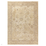 Heriz HE05 Ornate Traditional Persian Vintage Distressed Shimmer Tonal Textured Hi-Lo Space-Dyed Polyester Low-Profile Short Pile Beige Runner