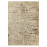 Heriz HE06 Patina Traditional Persian Vintage Distressed Shimmer Tonal Textured Hi-Lo Space-Dyed Polyester Low-Profile Short Pile Green Rug