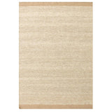 Lima Modern Plain Tonal Border Hand-Woven Textured Natural Twisted Wool Durable Low Profile Flatweave Natural Oatmeal/Sand Beige Rug