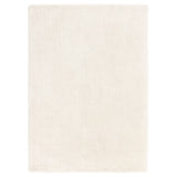 Opulence Plush Plain Soft Subtle Shimmer Sustainable Recycled Polyester Mid-Height Shaggy Ivory Rug