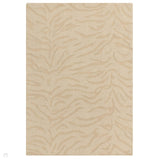 Tigra Modern Animal Inspired Textured Hand-Woven Carved Hi-Lo Ribbed Cut & Loop Wool Sand Rug