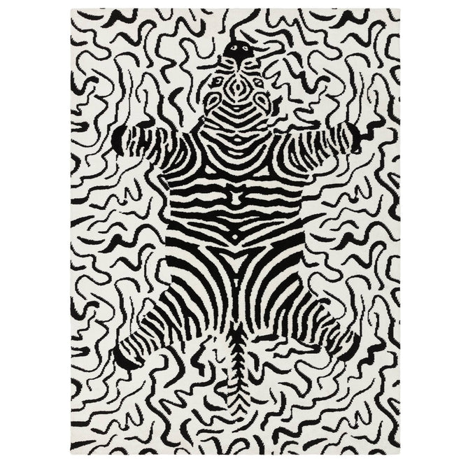 Wilder Zebra Mono/Black Rug-Asiatic Carpets-Rug Love - The Most Loved Rug Store