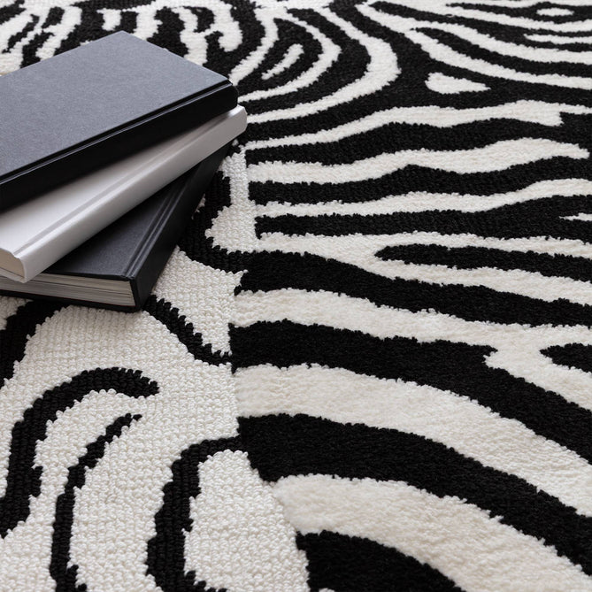 Wilder Zebra Mono/Black Rug-Asiatic Carpets-Rug Love - The Most Loved Rug Store