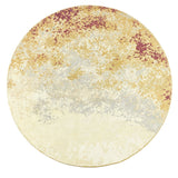 Burnished Moon Yellow/Red Round Rug