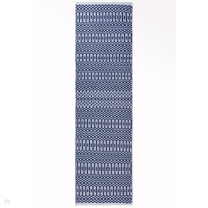 Halsey Modern Geometric Durable Stain-Resistant Weatherproof Flatweave In-Outdoor Blue Rug-Asiatic Carpets-Rug Love - The Most Loved Rug Store