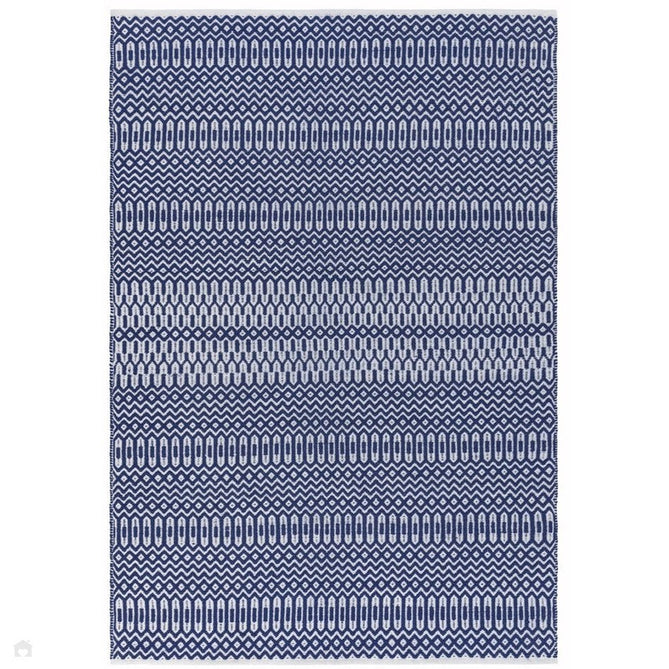 Halsey Modern Geometric Durable Stain-Resistant Weatherproof Flatweave In-Outdoor Blue Rug-Asiatic Carpets-Rug Love - The Most Loved Rug Store