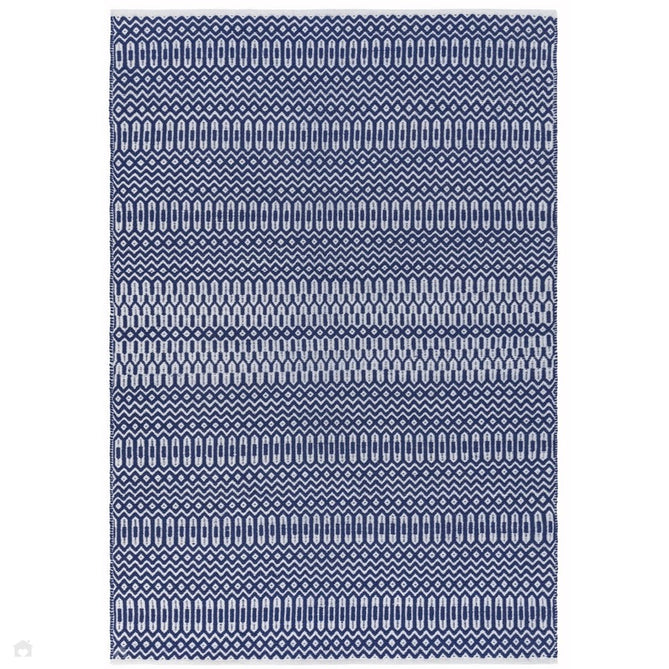 Halsey Modern Geometric Durable Stain-Resistant Weatherproof Flatweave In-Outdoor Blue Rug-Asiatic Carpets-Rug Love - The Most Loved Rug Store