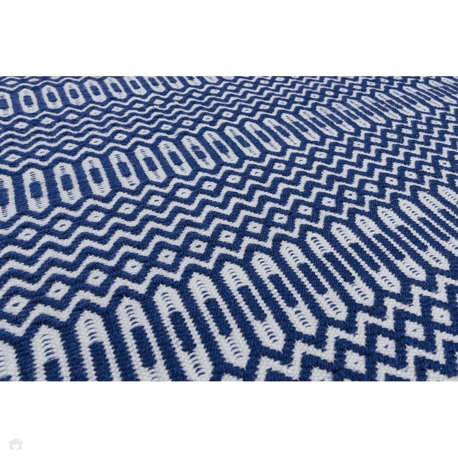 Halsey Modern Geometric Durable Stain-Resistant Weatherproof Flatweave In-Outdoor Blue Rug-Asiatic Carpets-Rug Love - The Most Loved Rug Store