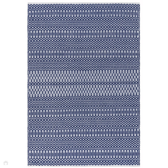 Halsey Modern Geometric Durable Stain-Resistant Weatherproof Flatweave In-Outdoor Blue Rug-Asiatic Carpets-Rug Love - The Most Loved Rug Store