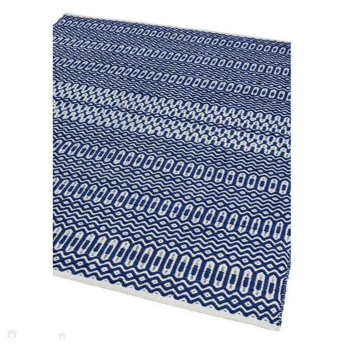 Halsey Modern Geometric Durable Stain-Resistant Weatherproof Flatweave In-Outdoor Blue Rug-Asiatic Carpets-Rug Love - The Most Loved Rug Store