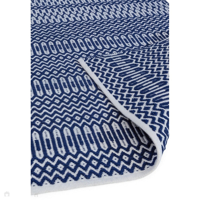 Halsey Modern Geometric Durable Stain-Resistant Weatherproof Flatweave In-Outdoor Blue Rug-Asiatic Carpets-Rug Love - The Most Loved Rug Store