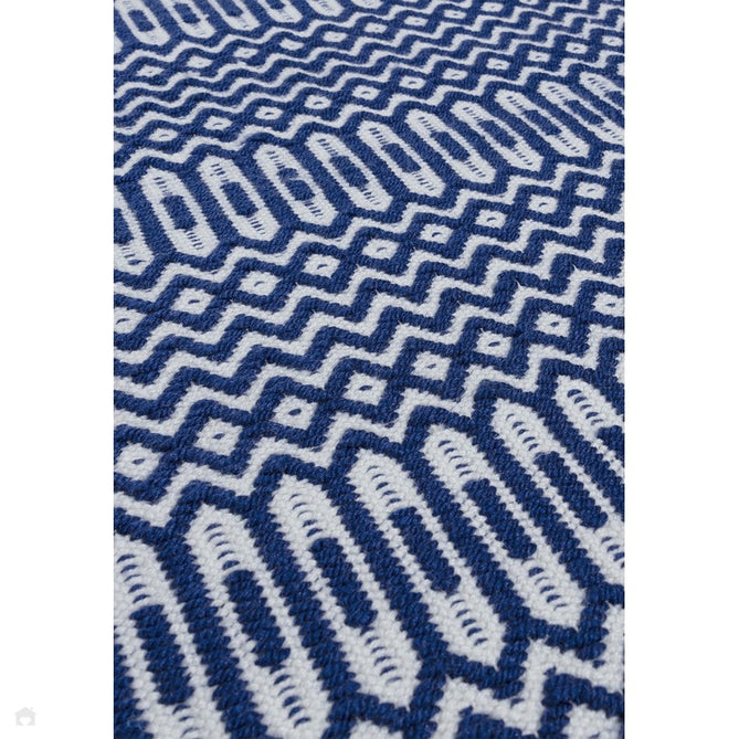 Halsey Modern Geometric Durable Stain-Resistant Weatherproof Flatweave In-Outdoor Blue Rug-Asiatic Carpets-Rug Love - The Most Loved Rug Store