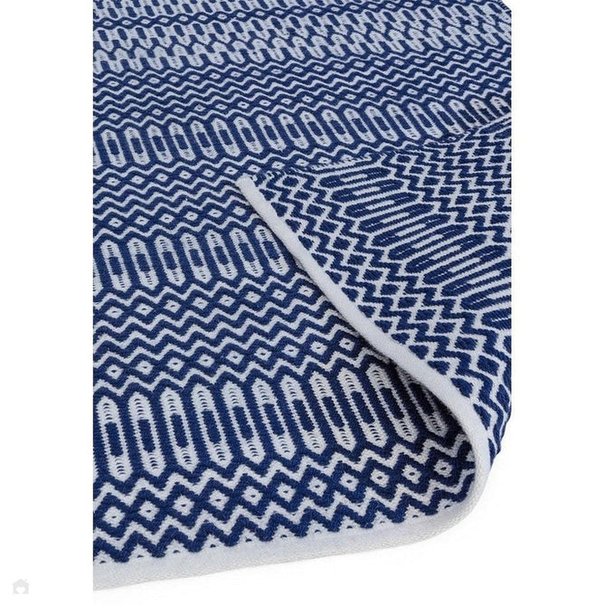Halsey Modern Geometric Durable Stain-Resistant Weatherproof Flatweave In-Outdoor Blue Rug-Asiatic Carpets-Rug Love - The Most Loved Rug Store