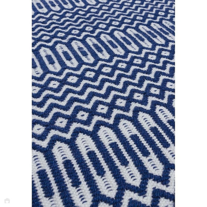 Halsey Modern Geometric Durable Stain-Resistant Weatherproof Flatweave In-Outdoor Blue Rug-Asiatic Carpets-Rug Love - The Most Loved Rug Store