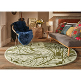 Heritage Floral 2 Moss Round Rug