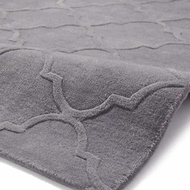 Hong Kong HK8583 Modern Geometric Hand-Tufted Soft Textured Hi-Lo Acrylic Silver Rug-Think Rugs-Rug Love - The Most Loved Rug Store