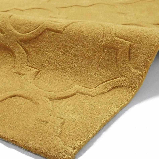 Hong Kong HK8583 Modern Geometric Hand-Tufted Soft Textured Hi-Lo Acrylic Yellow Rug-Think Rugs-Rug Love - The Most Loved Rug Store