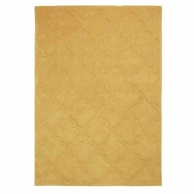 Hong Kong HK8583 Modern Geometric Hand-Tufted Soft Textured Hi-Lo Acrylic Yellow Rug-Think Rugs-Rug Love - The Most Loved Rug Store