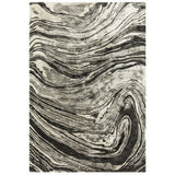 Katherine Carnaby Tuscany Marquina Marble Black/Charcoal/Grey/Silver Rug