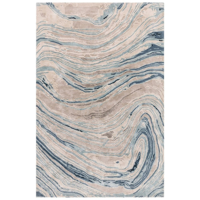 Katherine Carnaby Tuscany Modern Abstract Marbled Shimmer Smooth Soft-Touch High-Density Handmade Bamboo Silk/Wool Azzuro Marble Beige/Taupe/Stone/Blue/Grey/Sand Rug-Asiatic Carpets-Rug Love - The Most Loved Rug Store