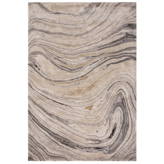 Katherine Carnaby Tuscany Modern Abstract Marbled Shimmer Smooth Soft-Touch High-Density Handmade Bamboo Silk/Wool Champagne Beige/Sand/Taupe/Gold/Grey/Black Rug-Asiatic Carpets-Rug Love - The Most Loved Rug Store