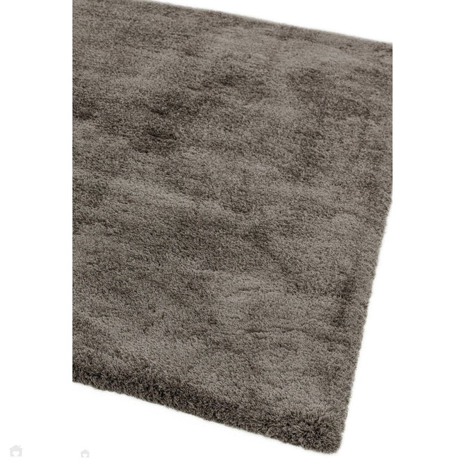 Lulu Plush Super-Soft Densely Woven Plain Silky Polyester Mid-Height Shaggy Smoke Rug-Asiatic Carpets-Rug Love - The Most Loved Rug Store