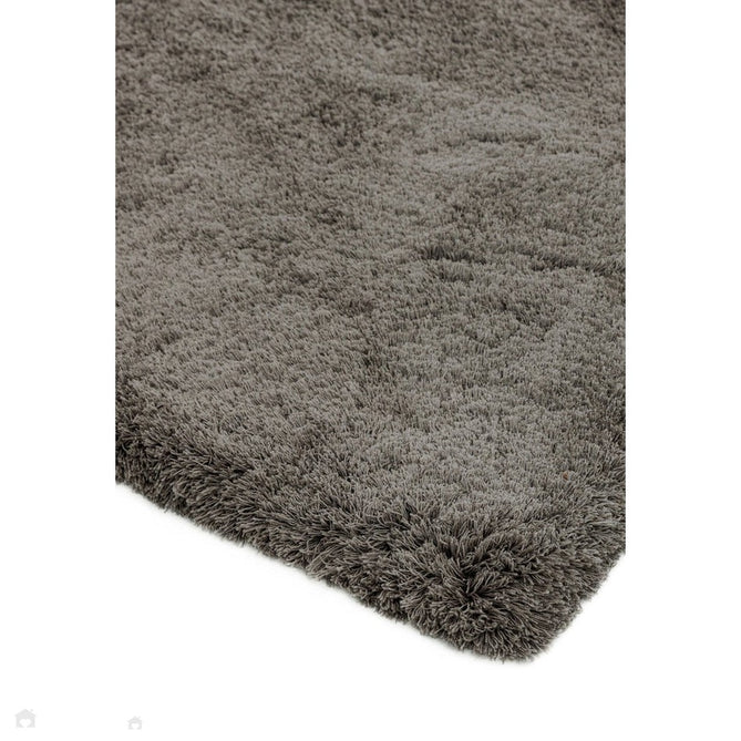 Lulu Plush Super-Soft Densely Woven Plain Silky Polyester Mid-Height Shaggy Smoke Rug-Asiatic Carpets-Rug Love - The Most Loved Rug Store