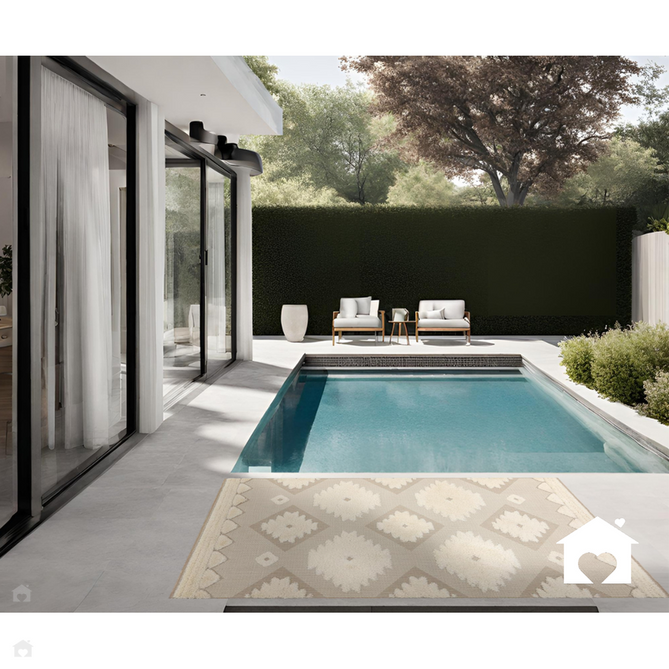 Monty MN02 Tribal Modern Geometric Durable Stain-Resistant Weatherproof Flatweave In-Outdoor Natural/Cream Rug-Asiatic Carpets-Rug Love - The Most Loved Rug Store