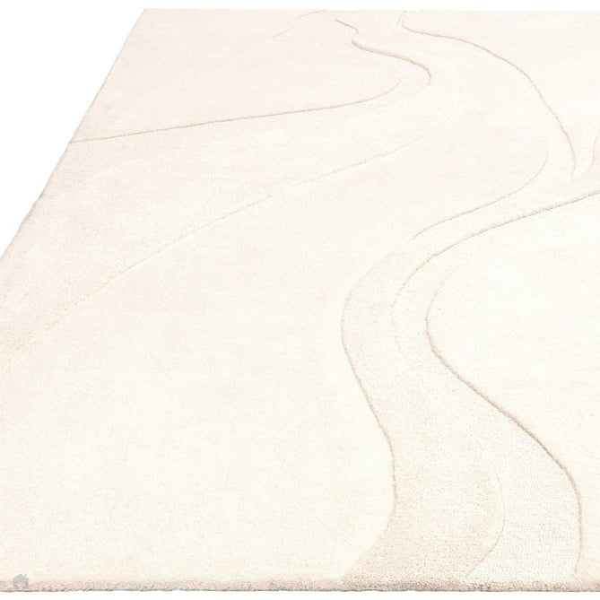 Olsen Glide Modern Plain Abstract Hand Carved Hi-Low Textured Wool Cream Rug-Asiatic Carpets-Rug Love - The Most Loved Rug Store