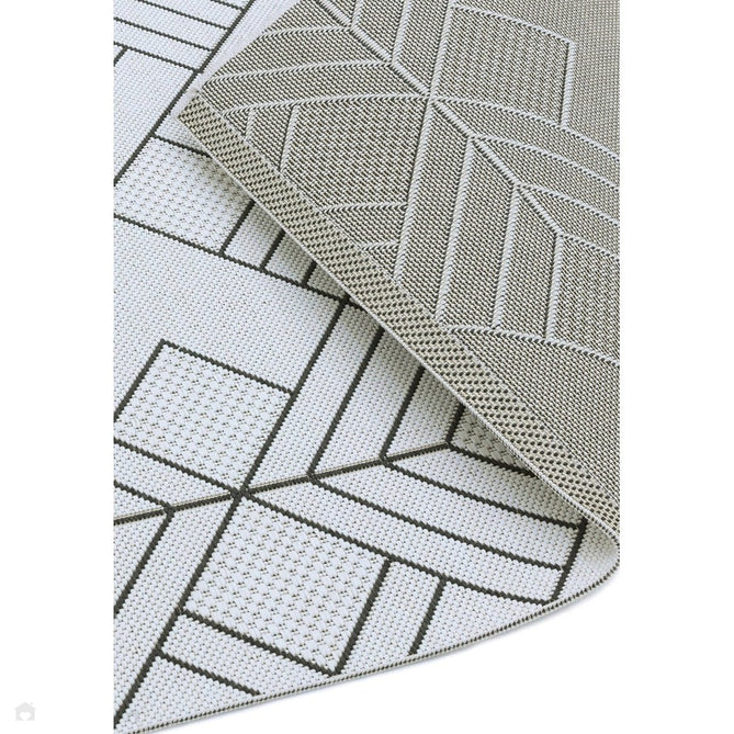 Patio PAT16 Deco Modern Geometric Durable Stain-Resistant Weatherproof Flatweave In-Outdoor Ivory/Charcoal/Grey Rug-Asiatic Carpets-Rug Love - The Most Loved Rug Store