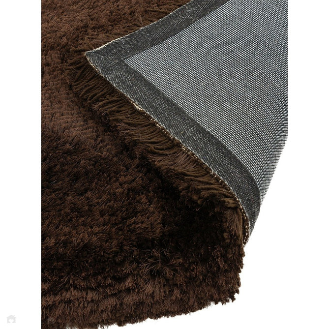 Plush Luxury Super Thick Heavyweight High-Density Hand-Woven Soft High-Pile Plain Polyester Tonal Textured Metallic Shimmer Shaggy Dark Chocolate Rug-Asiatic Carpets-Rug Love - The Most Loved Rug Store
