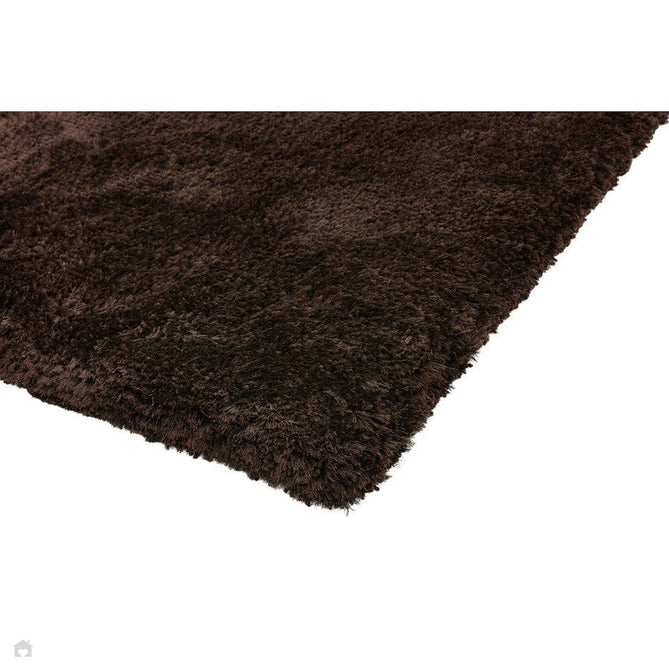 Plush Luxury Super Thick Heavyweight High-Density Hand-Woven Soft High-Pile Plain Polyester Tonal Textured Metallic Shimmer Shaggy Dark Chocolate Rug-Asiatic Carpets-Rug Love - The Most Loved Rug Store