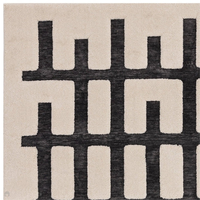Valley Junction Scandinavian Carved 3D Hi-Low Flatweave Ivory/Charcoal Grey Rug-Asiatic Carpets-Rug Love - The Most Loved Rug Store