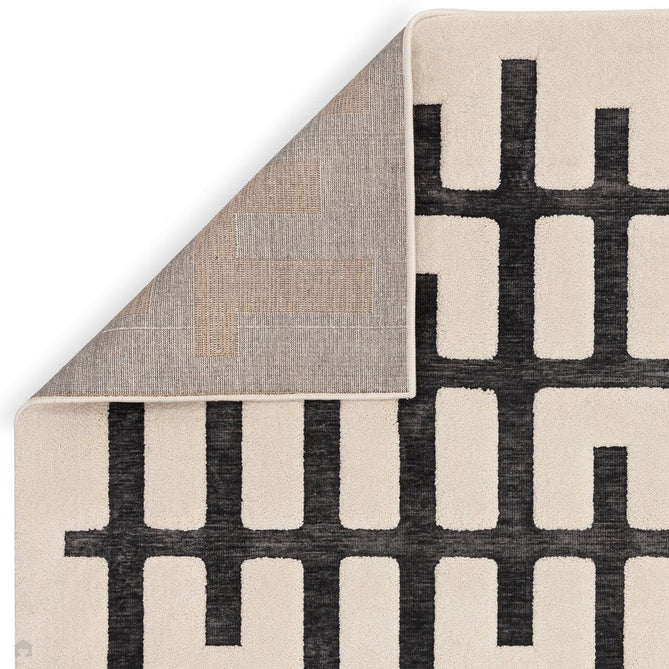 Valley Junction Scandinavian Carved 3D Hi-Low Flatweave Ivory/Charcoal Grey Rug-Asiatic Carpets-Rug Love - The Most Loved Rug Store