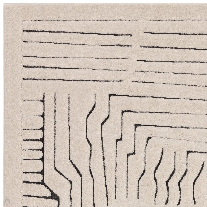 Valley Route Scandinavian Carved 3D Hi-Low Flatweave Ivory/Charcoal Grey/Cream/White Rug-Asiatic Carpets-Rug Love - The Most Loved Rug Store