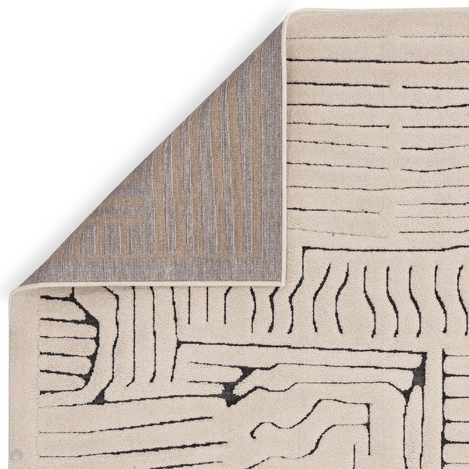 Valley Route Scandinavian Carved 3D Hi-Low Flatweave Ivory/Charcoal Grey/Cream/White Rug-Asiatic Carpets-Rug Love - The Most Loved Rug Store